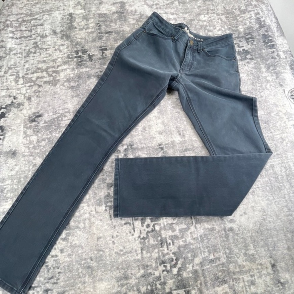 Bulletprufe Denim Mens 34x28 Slim Fit Jeans Slate Gray Solid Casual Utility Wear